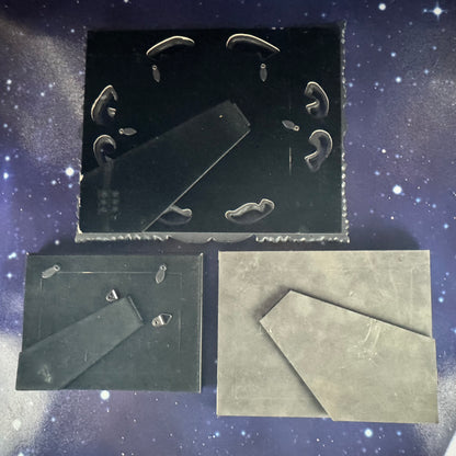 Trio of Dramatic Black Resin, "Embossed" Frames