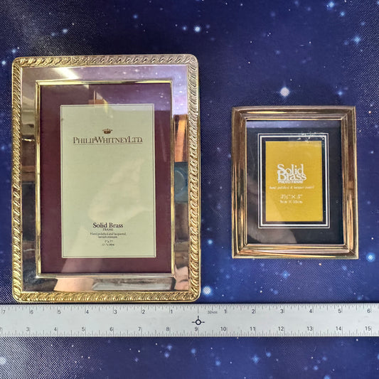 Pair Solid Brass Frames