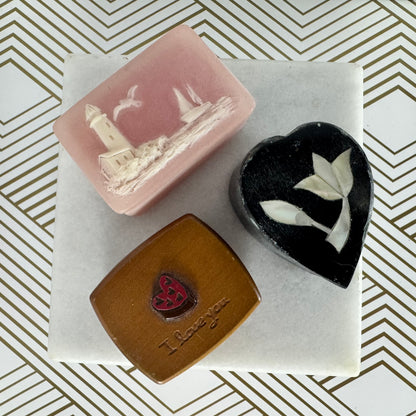 Trio of Tiny Twee Boxes: Two for Jewelry and One Music Box