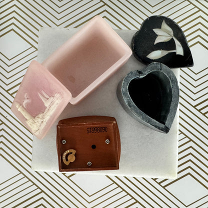 Trio of Tiny Twee Boxes: Two for Jewelry and One Music Box