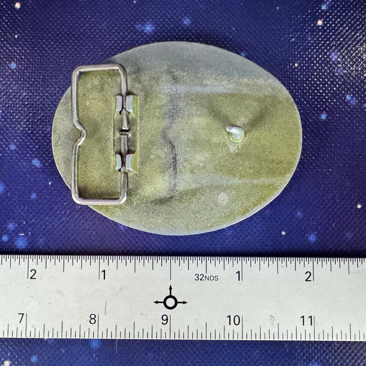 Vintage Pewter Silver-Tone Tall Ships Belt Buckle