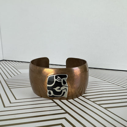 Vintage Mexican Copper Cuff with Fetish Design