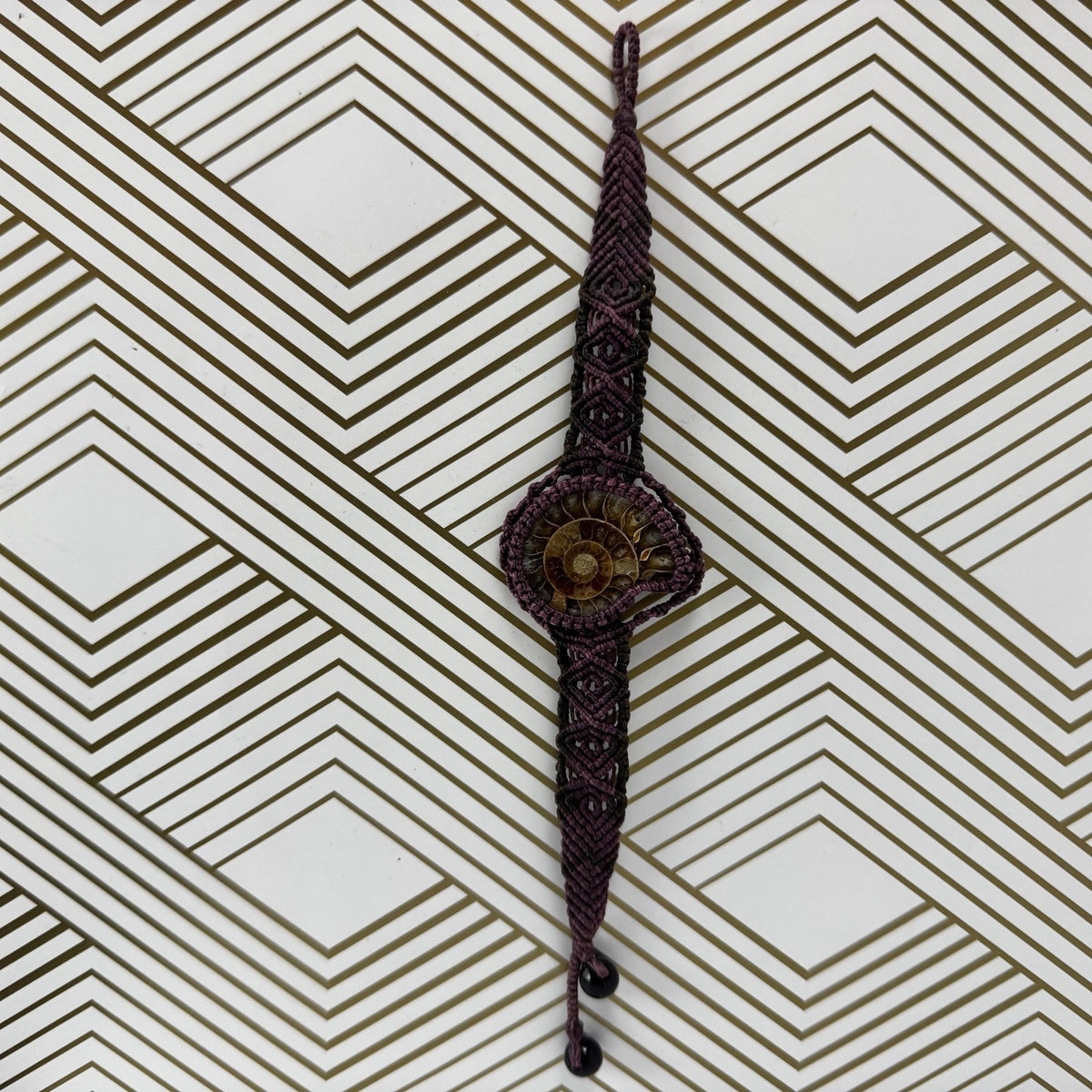 Handmade Ammonite Fossil Bracelet