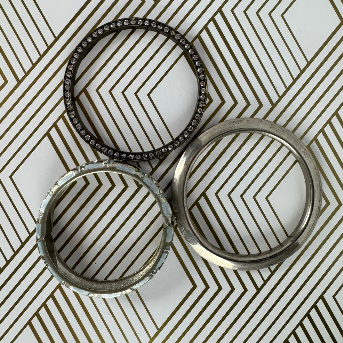 925 Silver Bangle Bracelet with Pair Costume Jewelry Bangles
