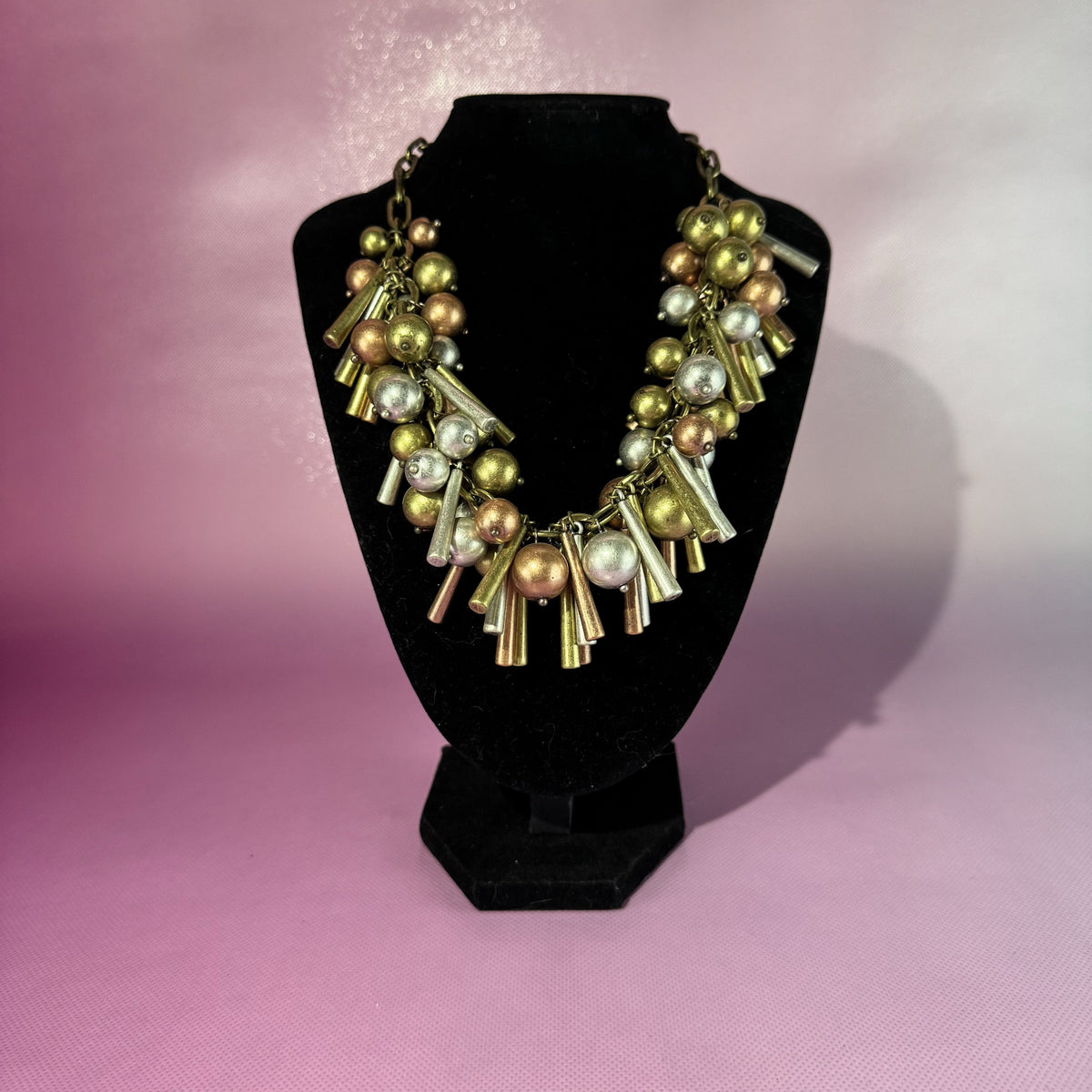 Mixed Metal Statement Necklace