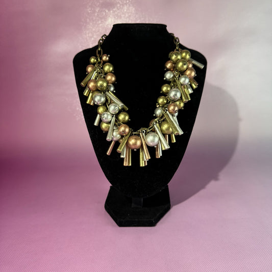 Mixed Metal Statement Necklace