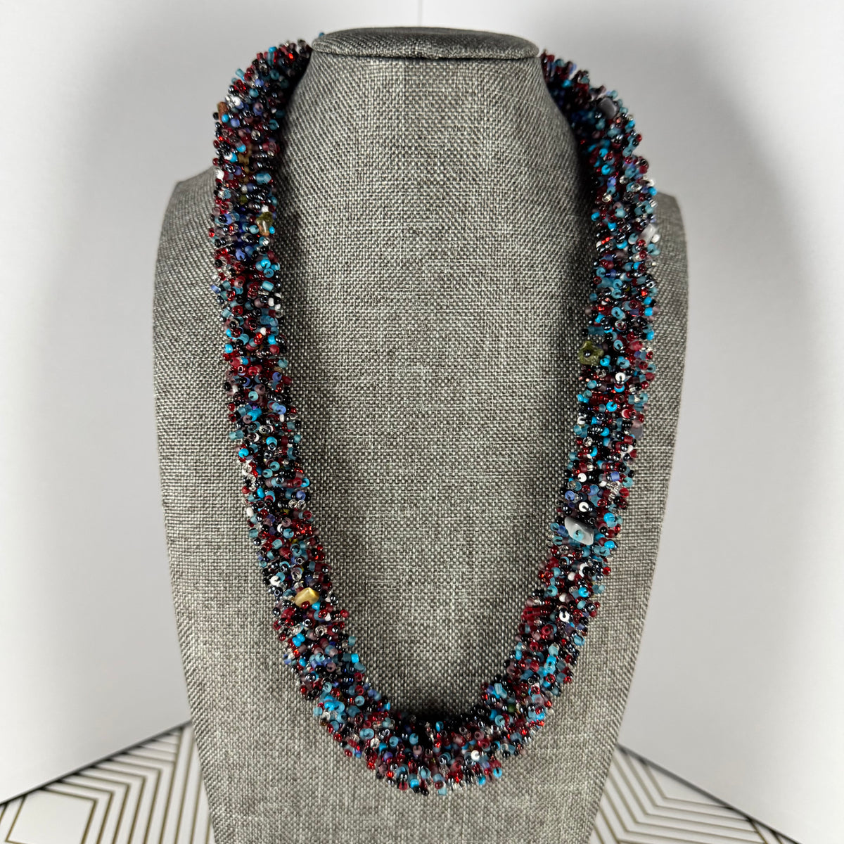 Hand-strung Multi-Color Beaded Necklace