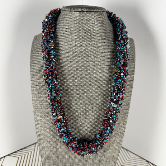 Hand-strung Multi-Color Beaded Necklace
