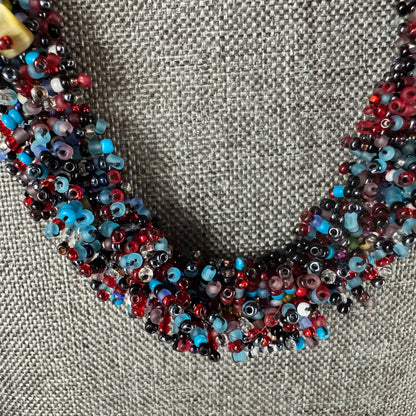 Hand-strung Multi-Color Beaded Necklace