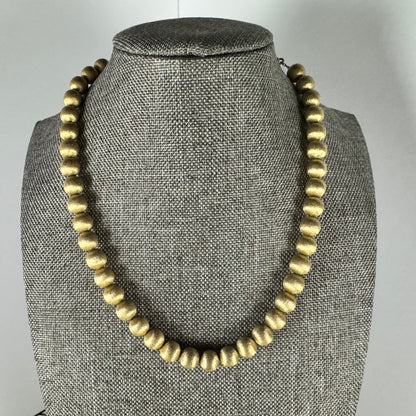 Vintage Gold-filled Beaded Choker with Matte Finish