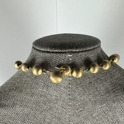 Vintage Gold-filled Beaded Choker with Matte Finish