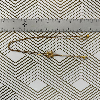Adjustable Gold-Filled Lariat Necklace with Turtle Clasp