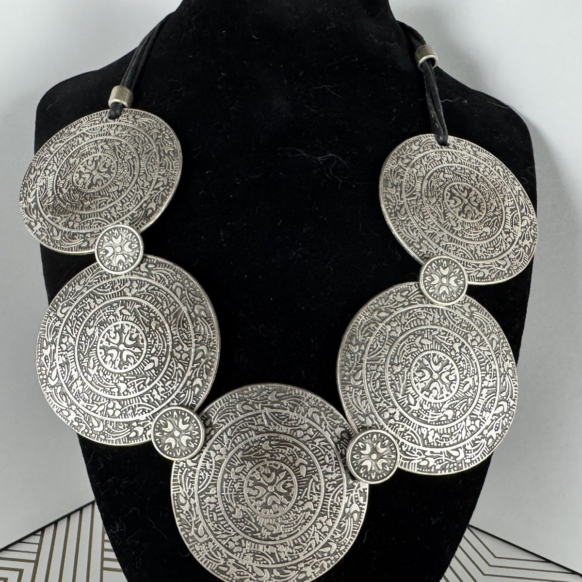 Vintage Coin Medallion Necklace and Earring Set