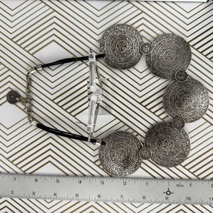 Vintage Coin Medallion Necklace and Earring Set