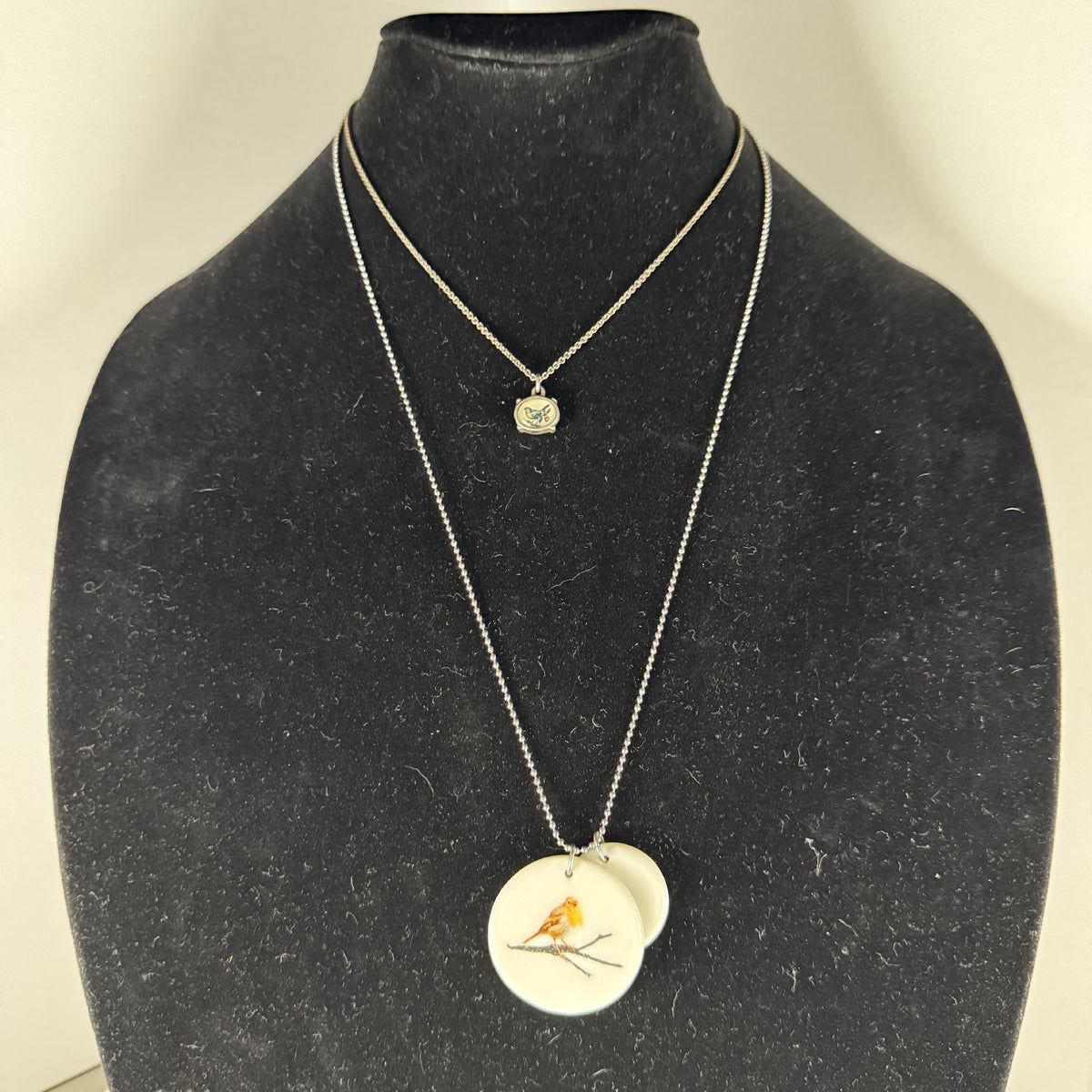 Sweet Pair of Bird Necklaces