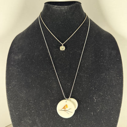 Sweet Pair of Bird Necklaces