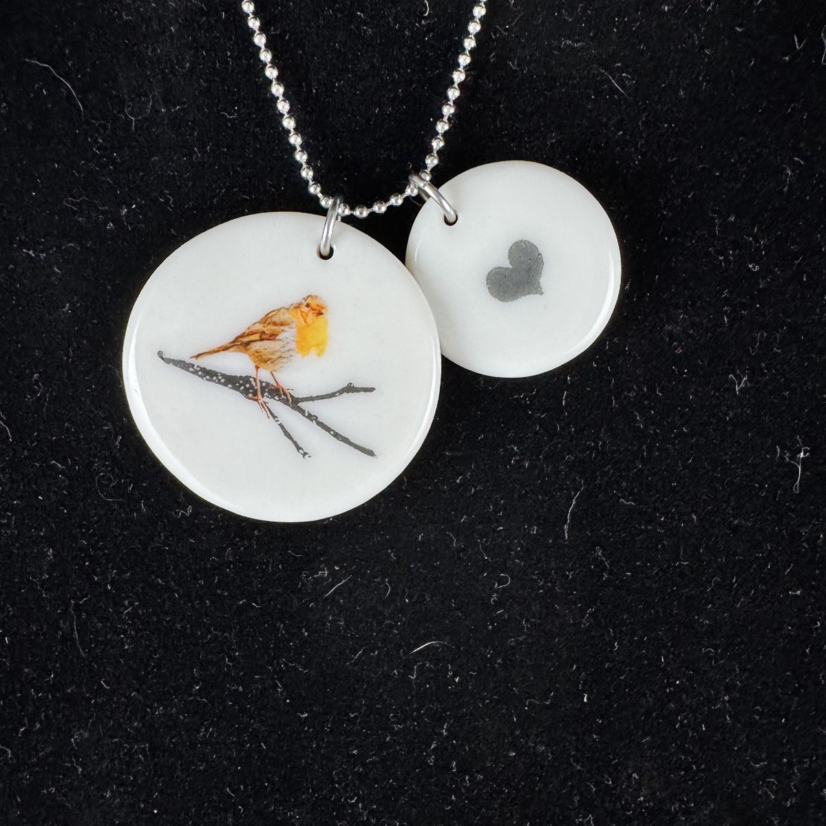 Sweet Pair of Bird Necklaces