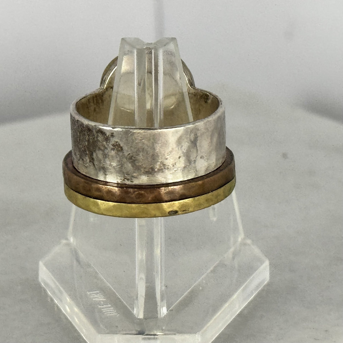 Silpada 'Metallic Mix' Citrine Ring Featuring a Sterling Silver Band with Brass and Copper Accents. Size 8.5.