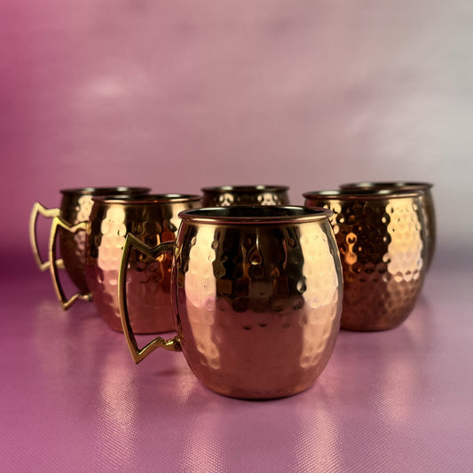 Set of 6 Copper Cocktail Mugs