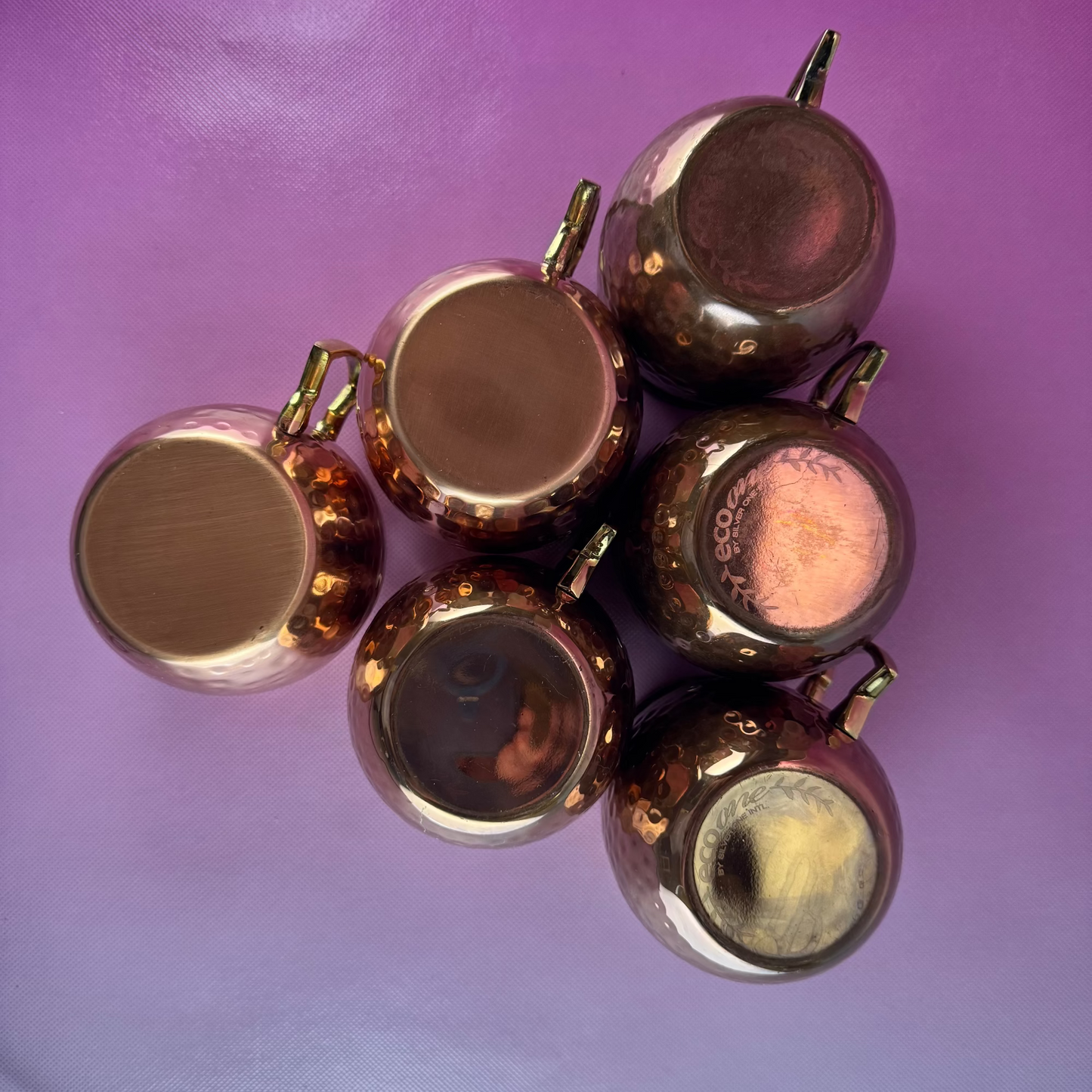 Set of 6 Copper Cocktail Mugs
