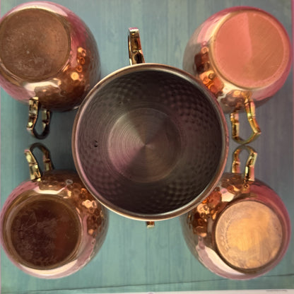 Set of 6 Copper Cocktail Mugs