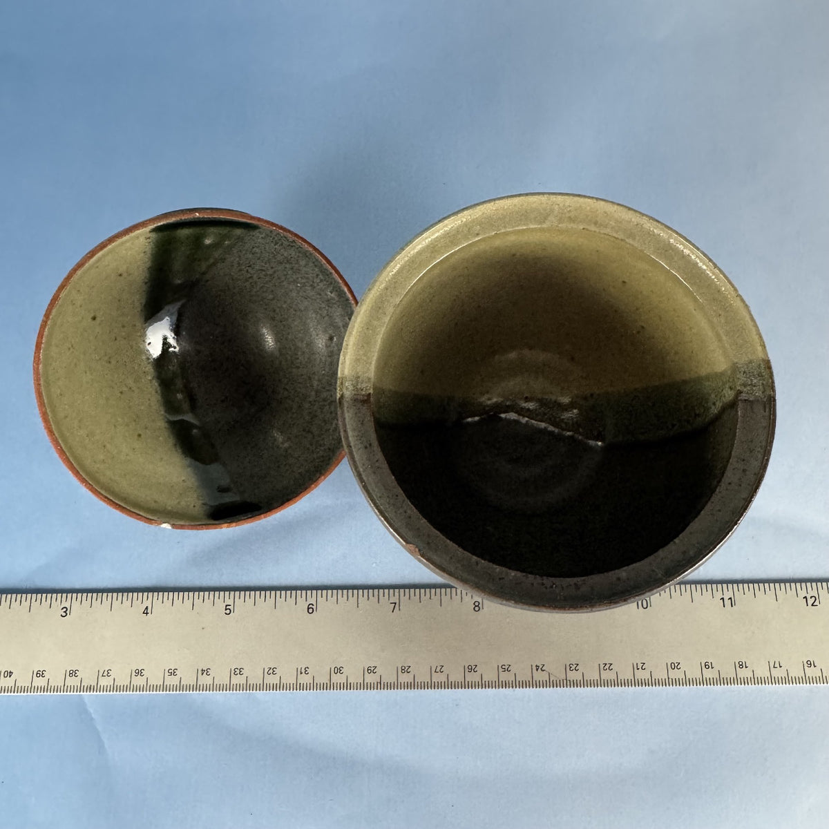 Handmade Studio Pottery, Lidded Vessel with Twee Mouse Atop Lid