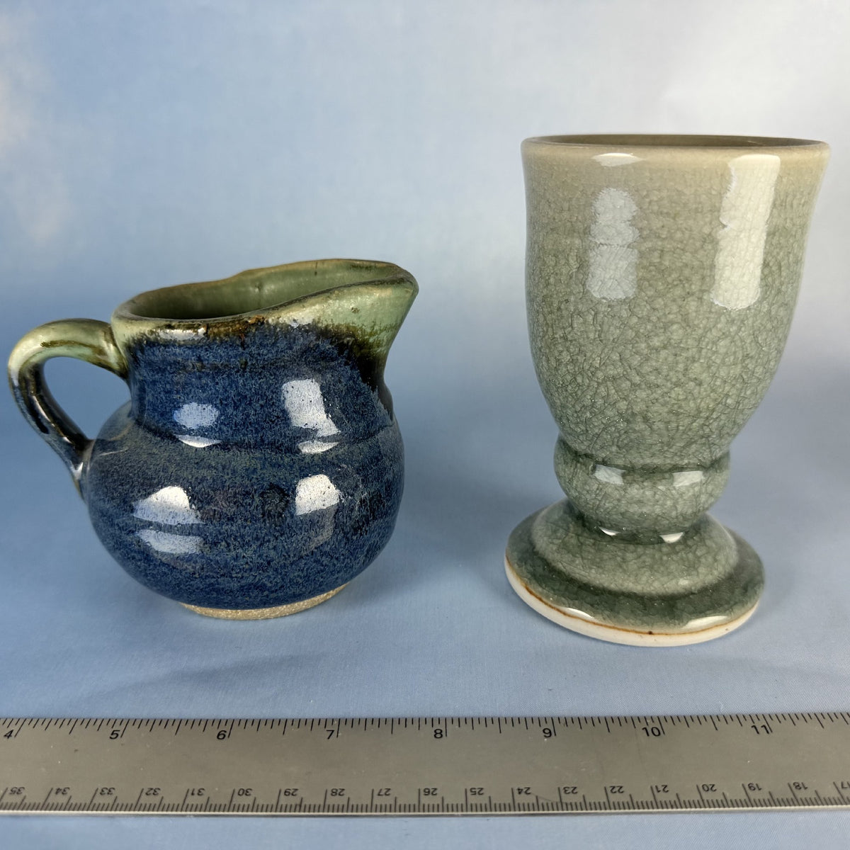 Handmade Ceramic Pitcher and Goblet