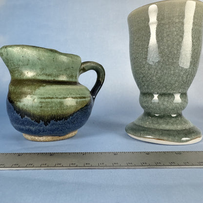 Handmade Ceramic Pitcher and Goblet