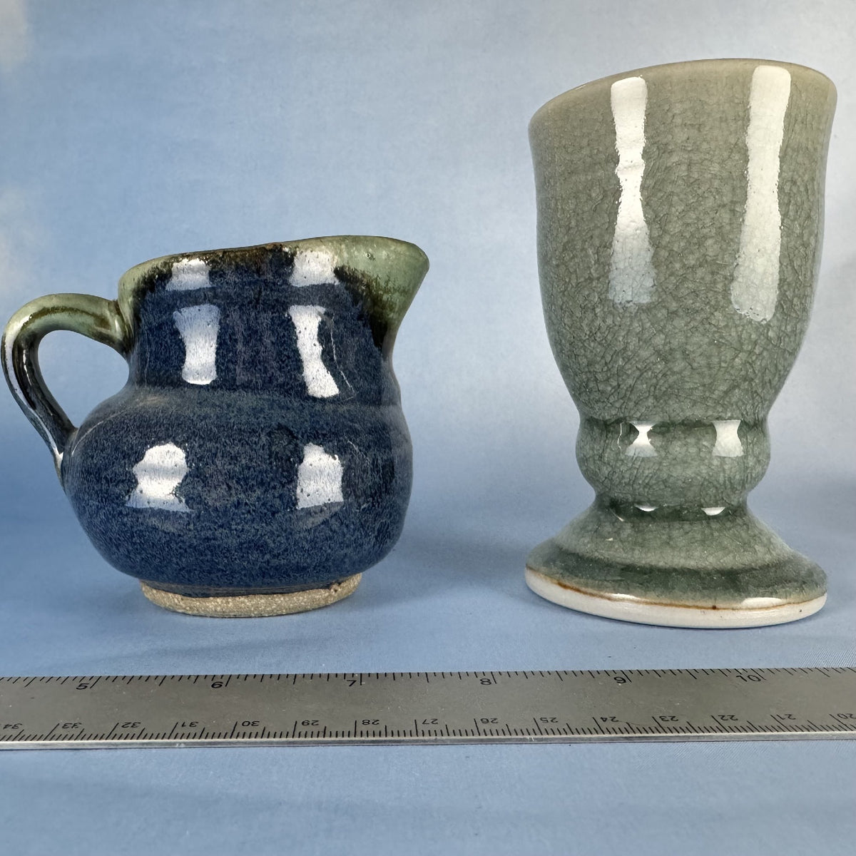 Handmade Ceramic Pitcher and Goblet