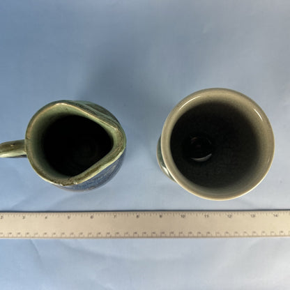 Handmade Ceramic Pitcher and Goblet