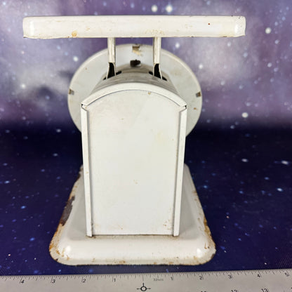 White Antique American Family Household Kitchen Scale