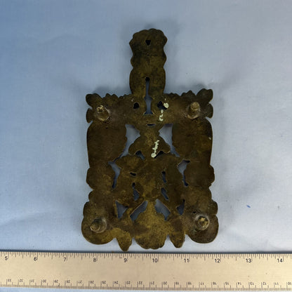 Vintage Virginia Metalcrafters Brass Grape Motif Trivet