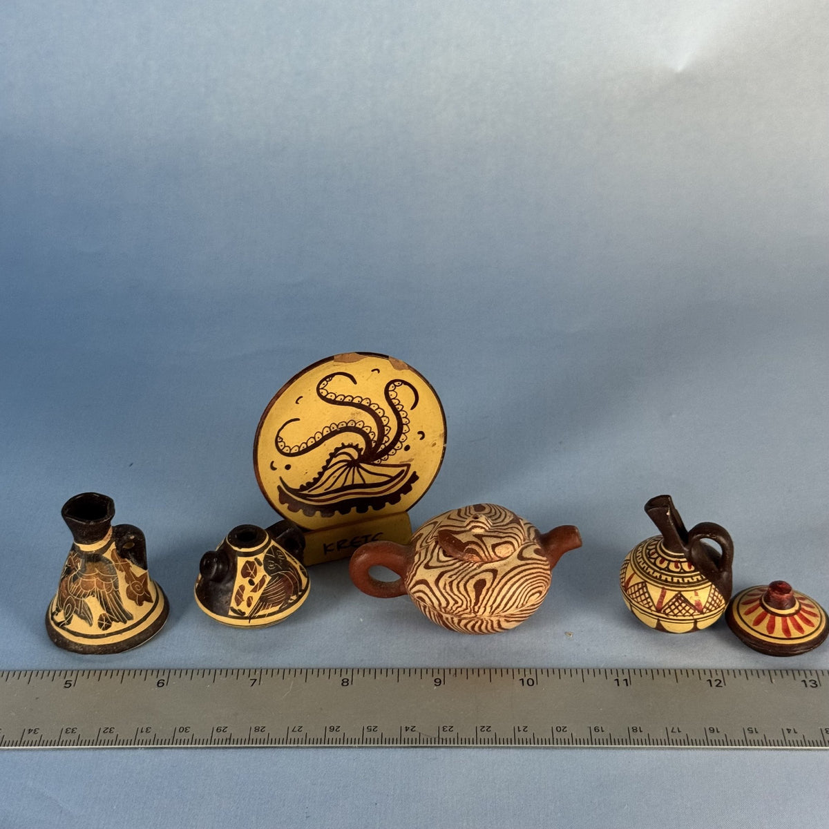 Handmade Minoan-style Mini Pottery Set