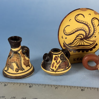 Handmade Minoan-style Mini Pottery Set