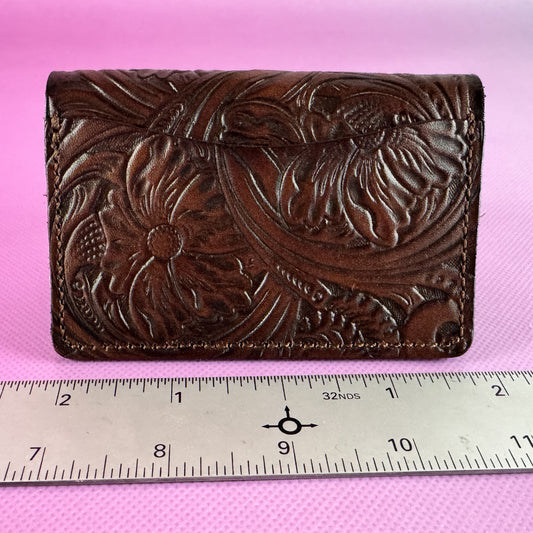 Brown Hand-tooled Leather Wallet
