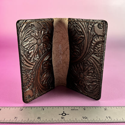 Brown Hand-tooled Leather Wallet