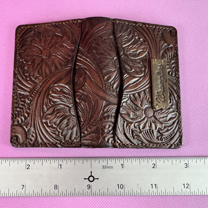 Brown Hand-tooled Leather Wallet