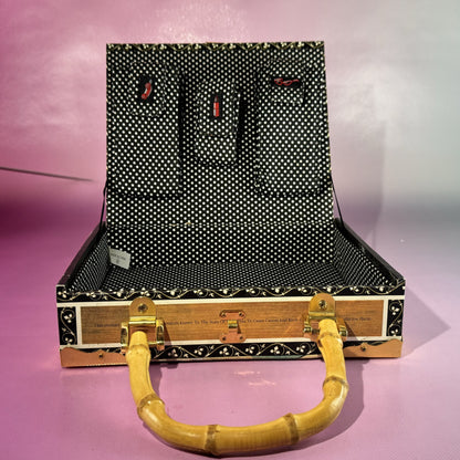 Bamboo-handled, Beaded Cigar Box Purse