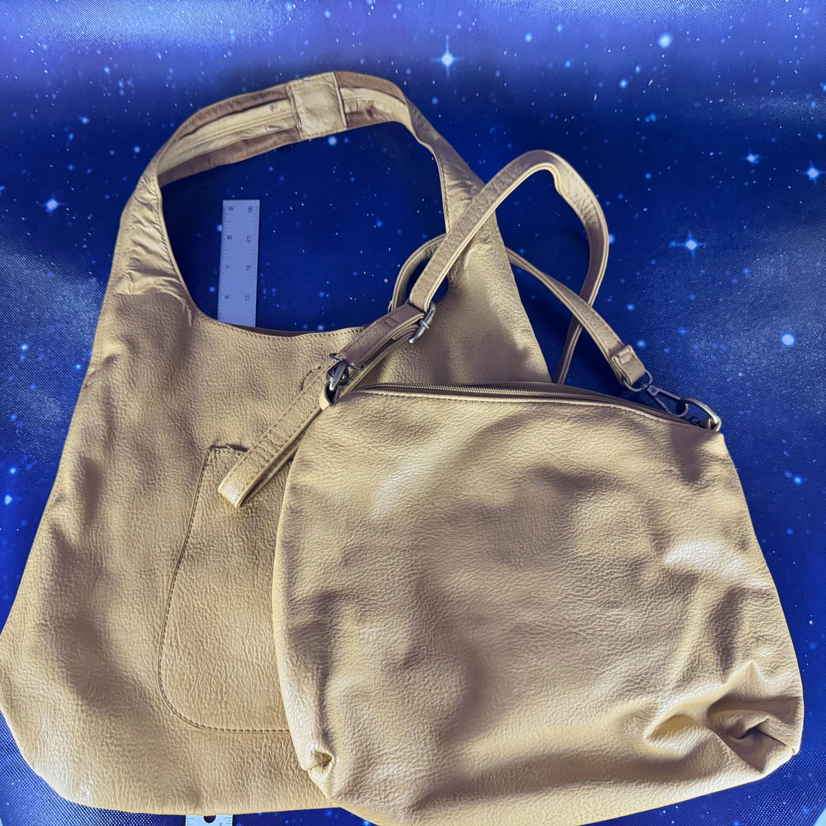 Natural Buckskin Leather Two Bags in One