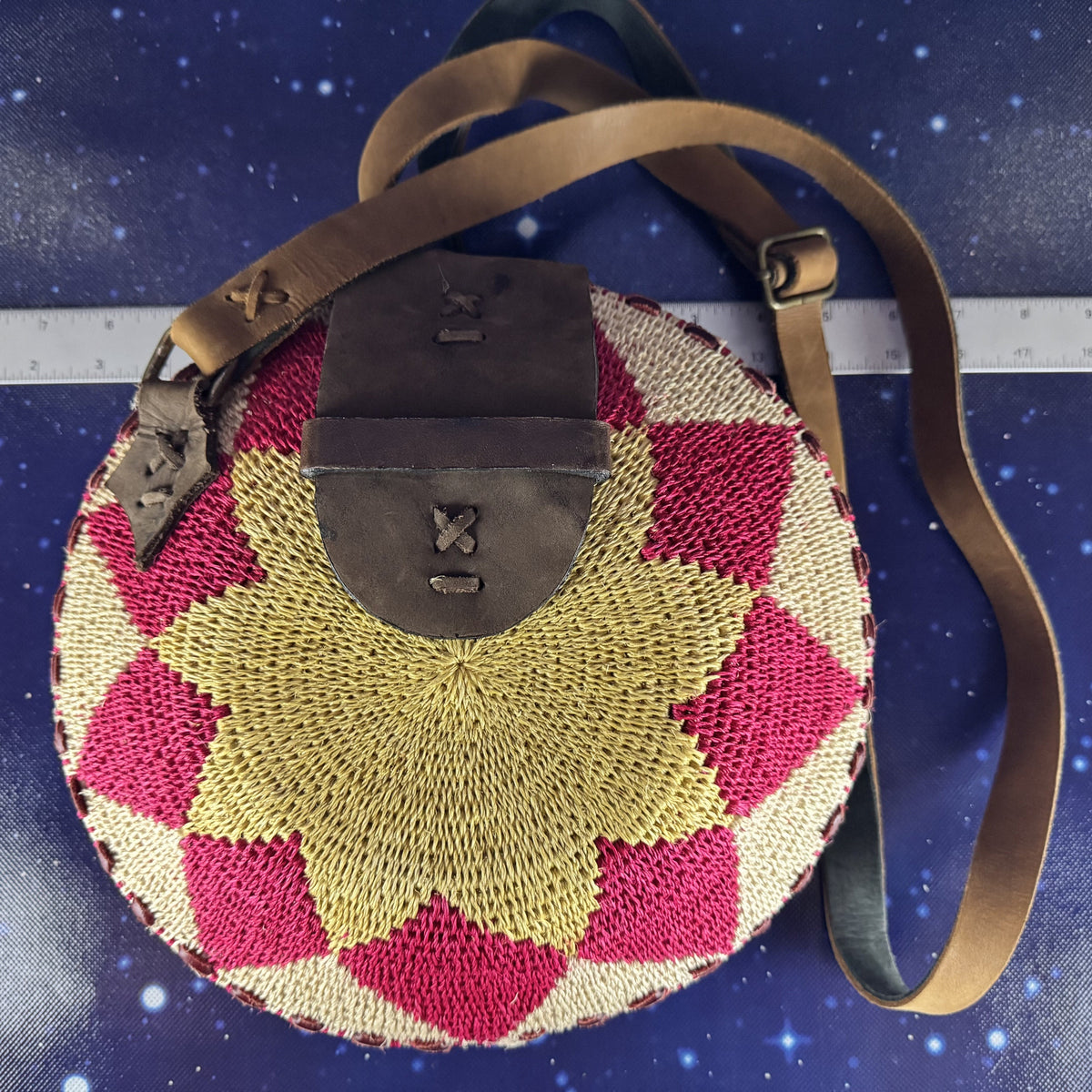 African Woven Bowl Crossbody Bag