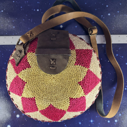 African Woven Bowl Crossbody Bag