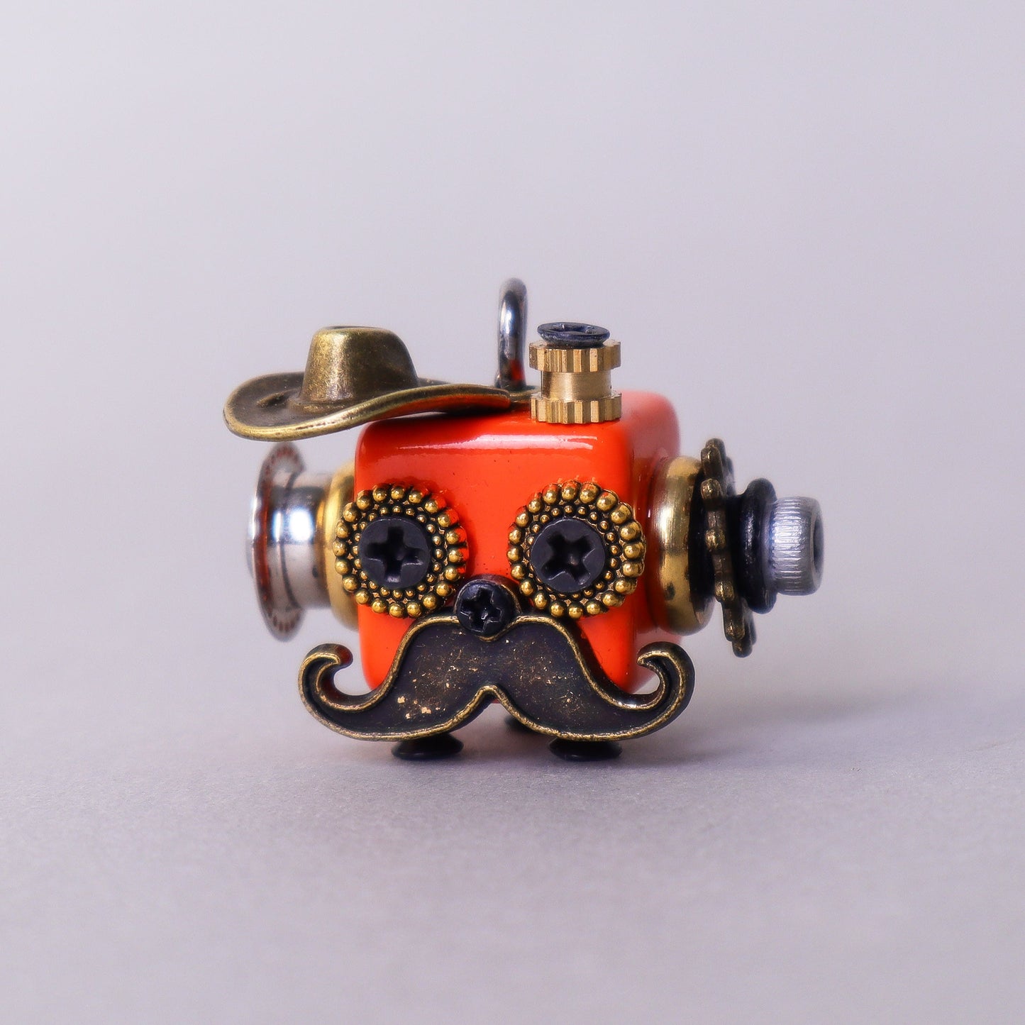 Handcrafted Wooden Bot Necklace, Keychain, or Mini Decor