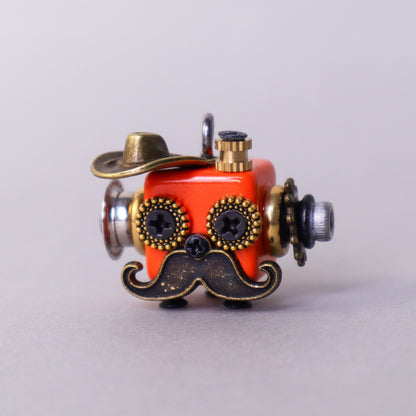 Handcrafted Wooden Bot Necklace, Keychain, or Mini Decor