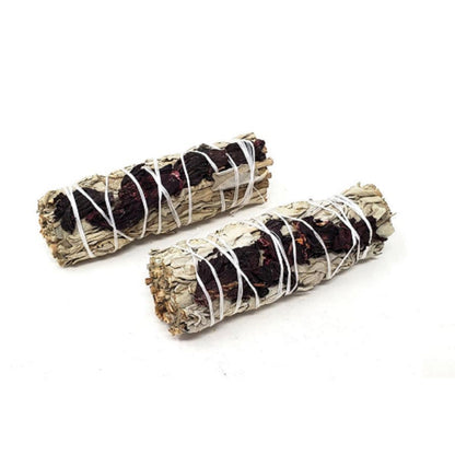 Hibiscus and White Sage Smudging Bundle