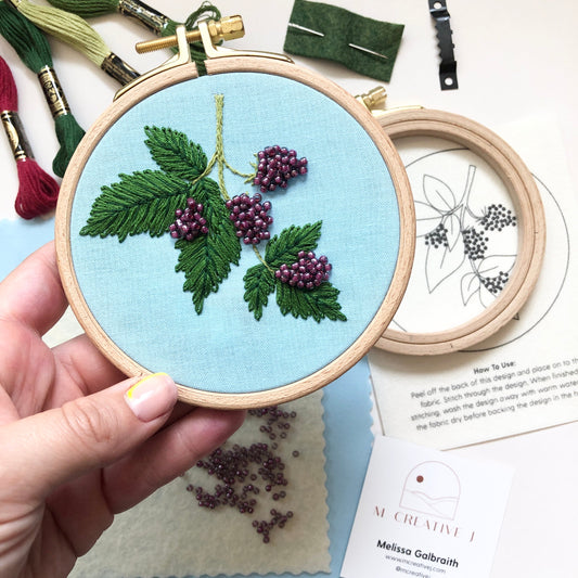 Beaded Berries - Botanical Embroidery Kit