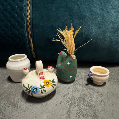 Mini Mexican Pottery and Chicken