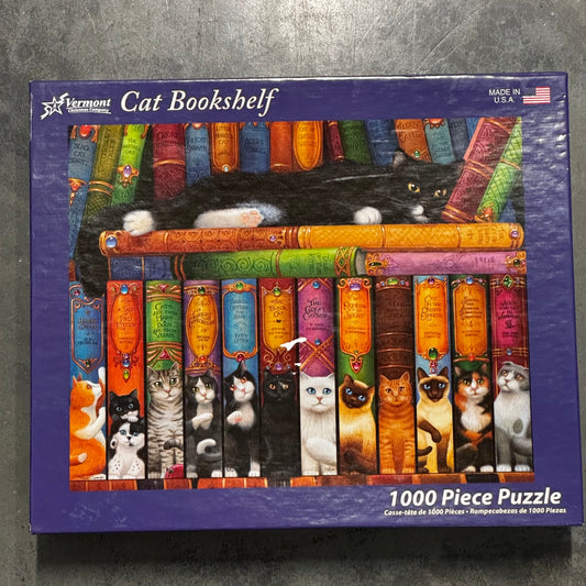 Cat Bookshelf 1000 Piece Puzzle