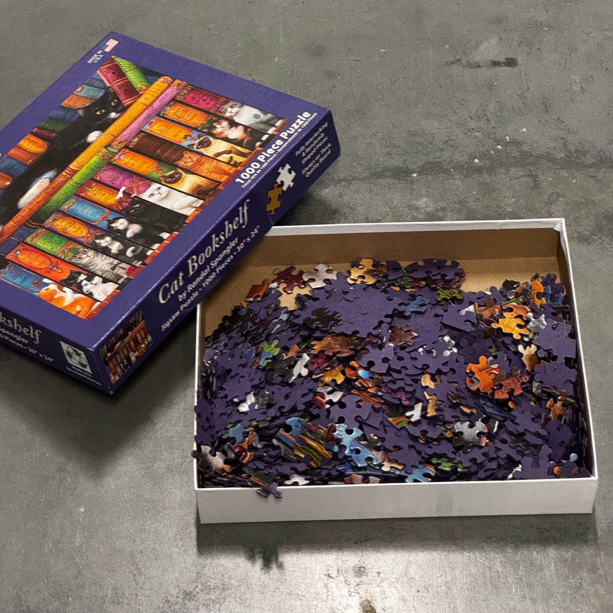 Cat Bookshelf 1000 Piece Puzzle