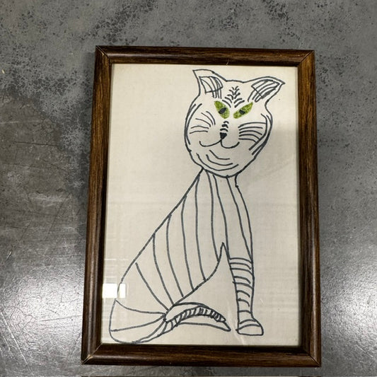 Original Drawing of Green-Eyed Cat