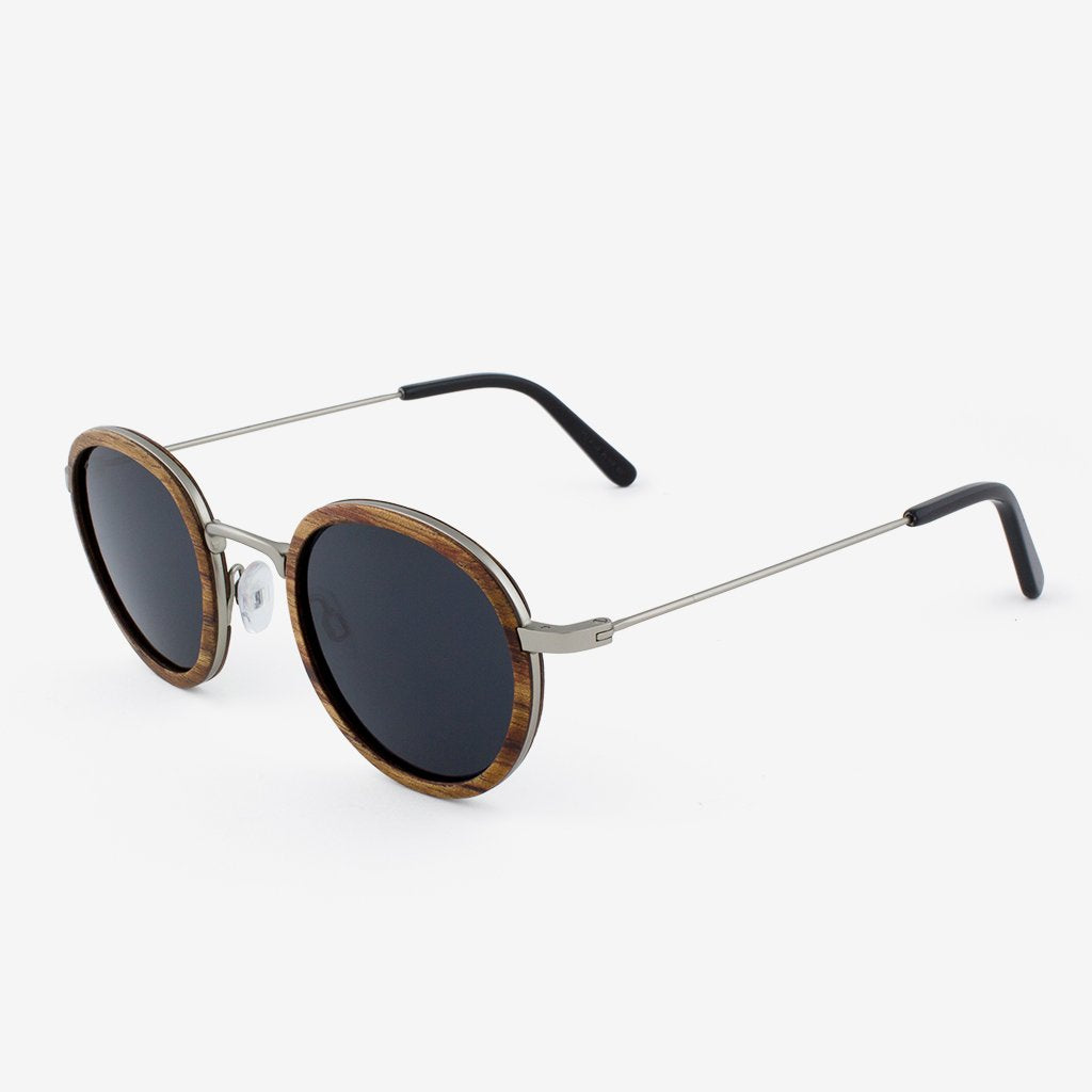 Featherlight Titanium and Wood Sunglasses